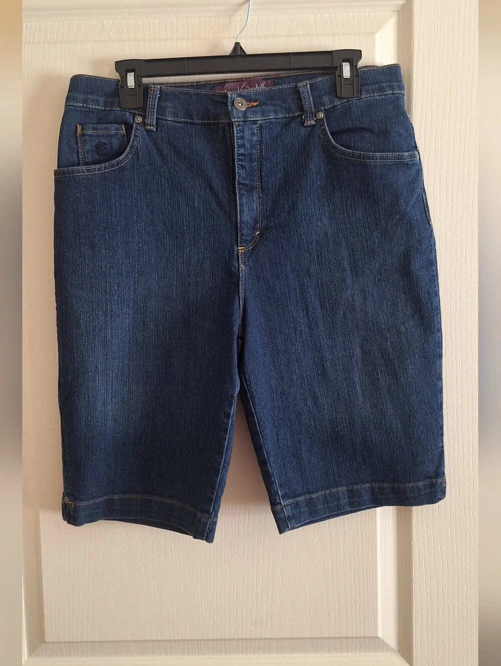 Ladie's Dark Blue Denim Shorts